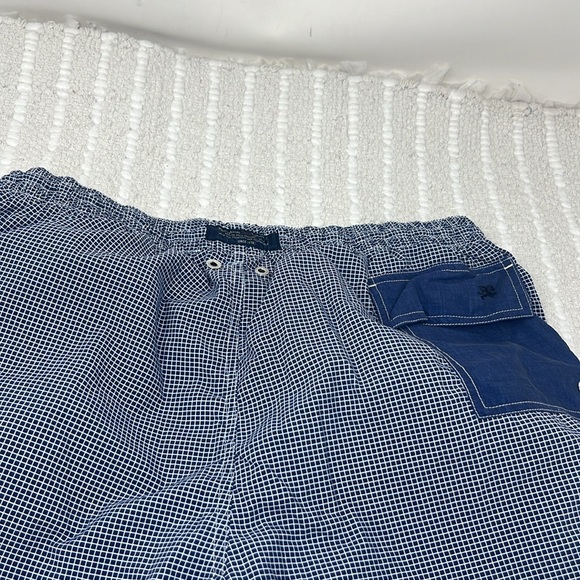 pal zileri concept Check swim trunk Men’s 4XL Inseam 5.5” Blue Swimwear - Picture 7 of 10